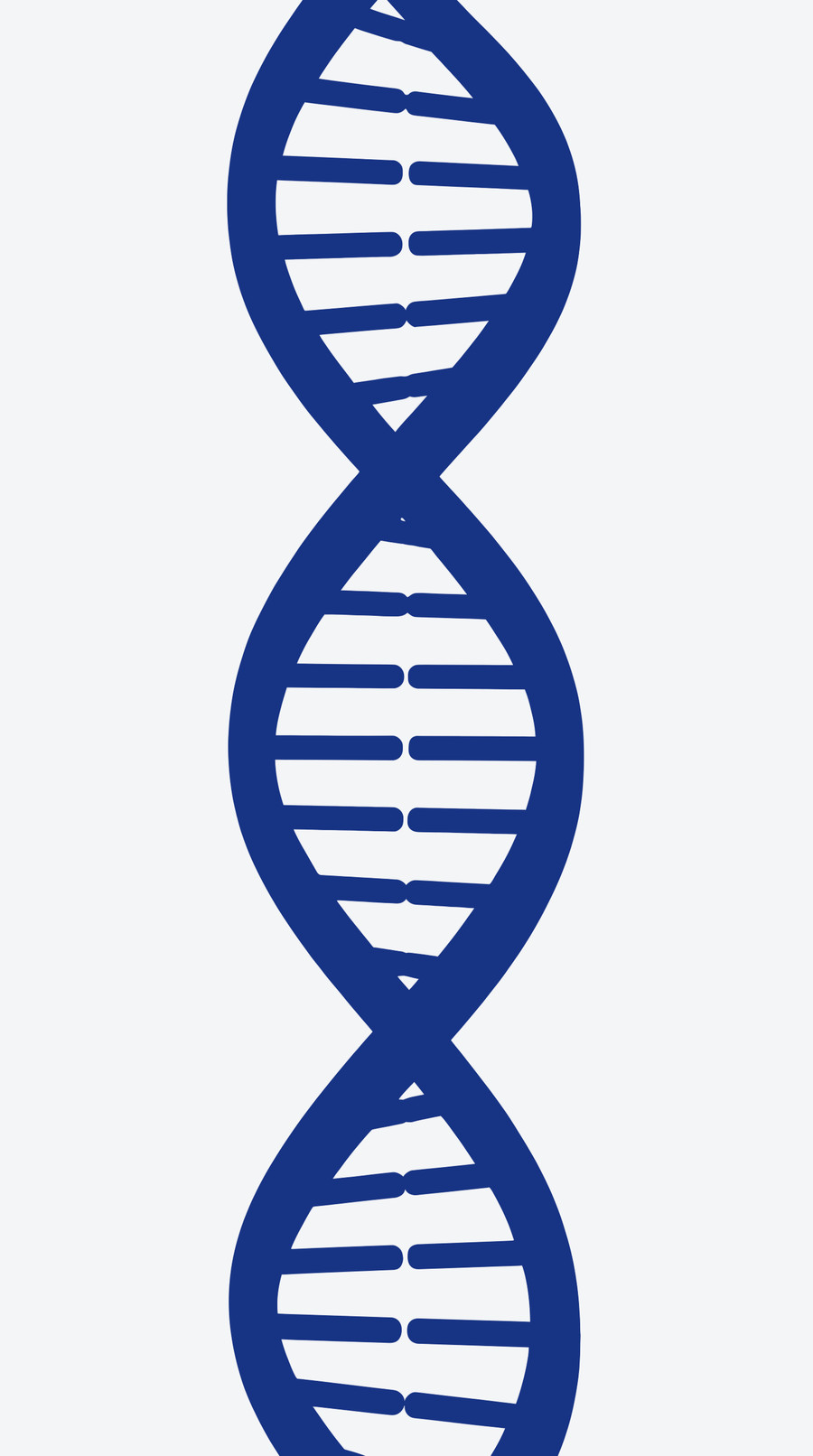 Flat blue helix on paper